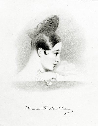 Marie Malibran, gravée par Richard James Lane, 1836 - Alfred Edward Chalon